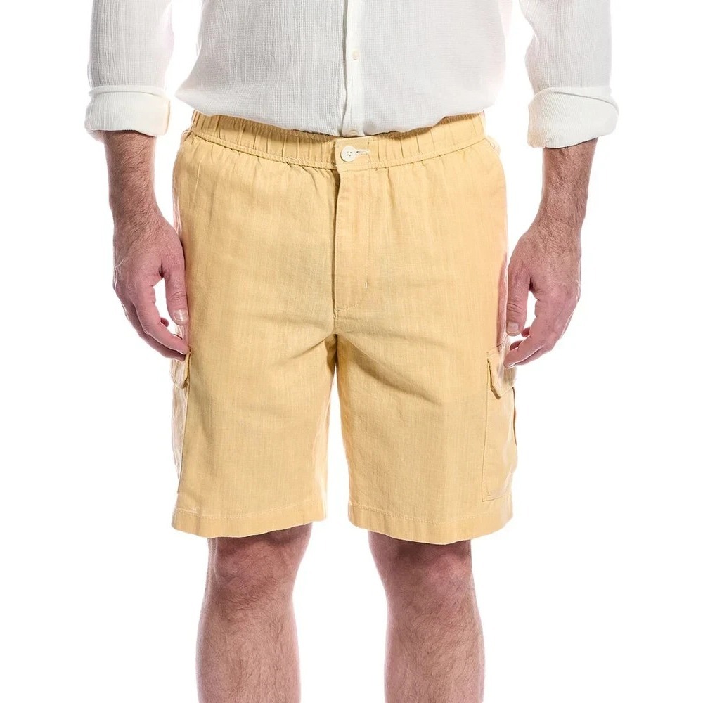 Tommy Bahama Linen The Dream 9" Cargo Shorts Mens XL Wicker Yellow